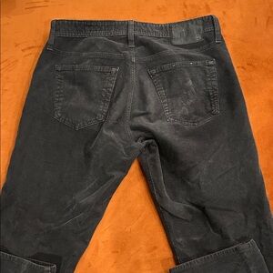 AG Adriano Goldschmied Men's Dark Gray Corduroy Pants